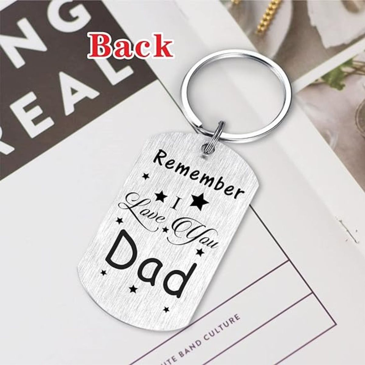 Metal Keychain with Meaningful Message for Father&#x27;s Day Gift