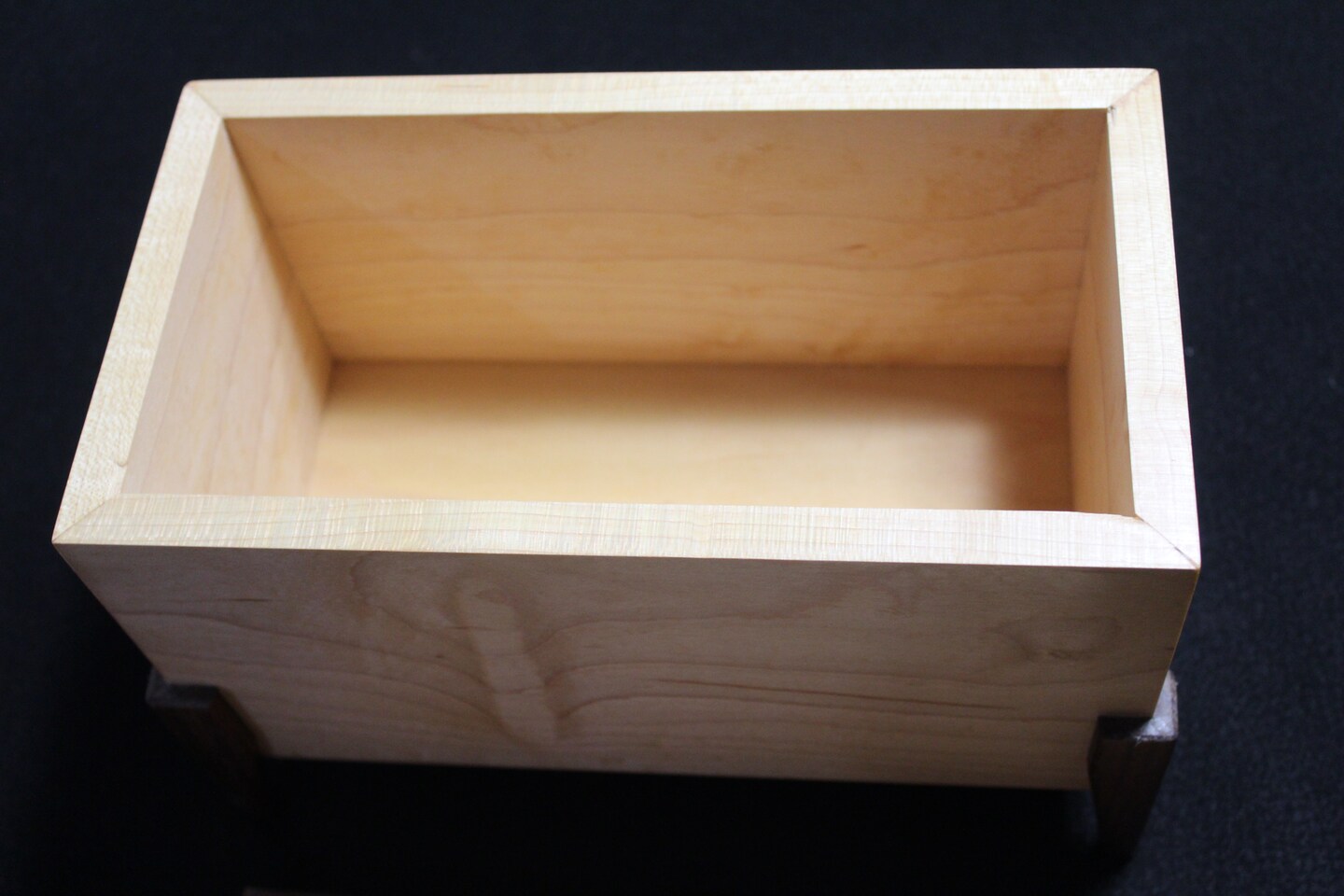 Maple Jewelry Box With handmade inlay and walnut lid | MakerPlace