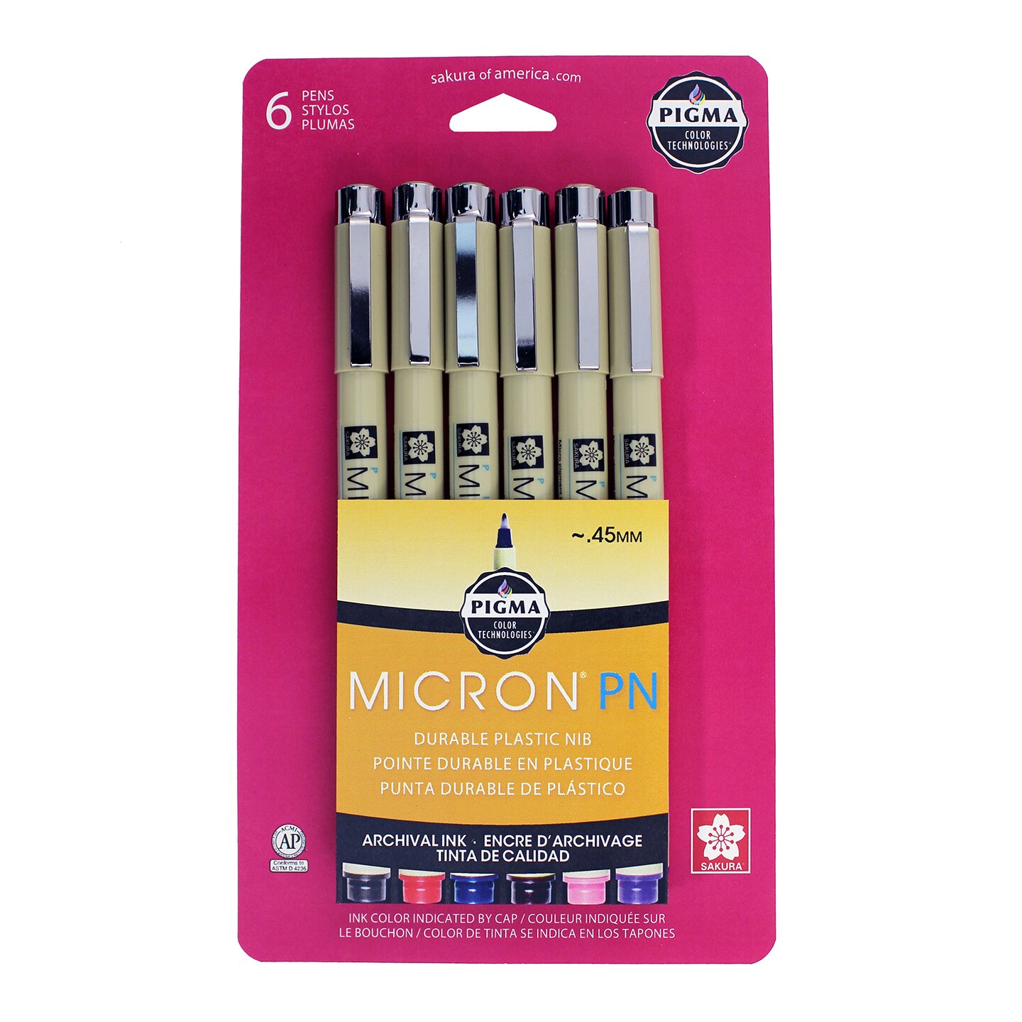 Micron Pn Plastic Nib Pen 6 Pc Set - The Art Store/Commercial Art Supply