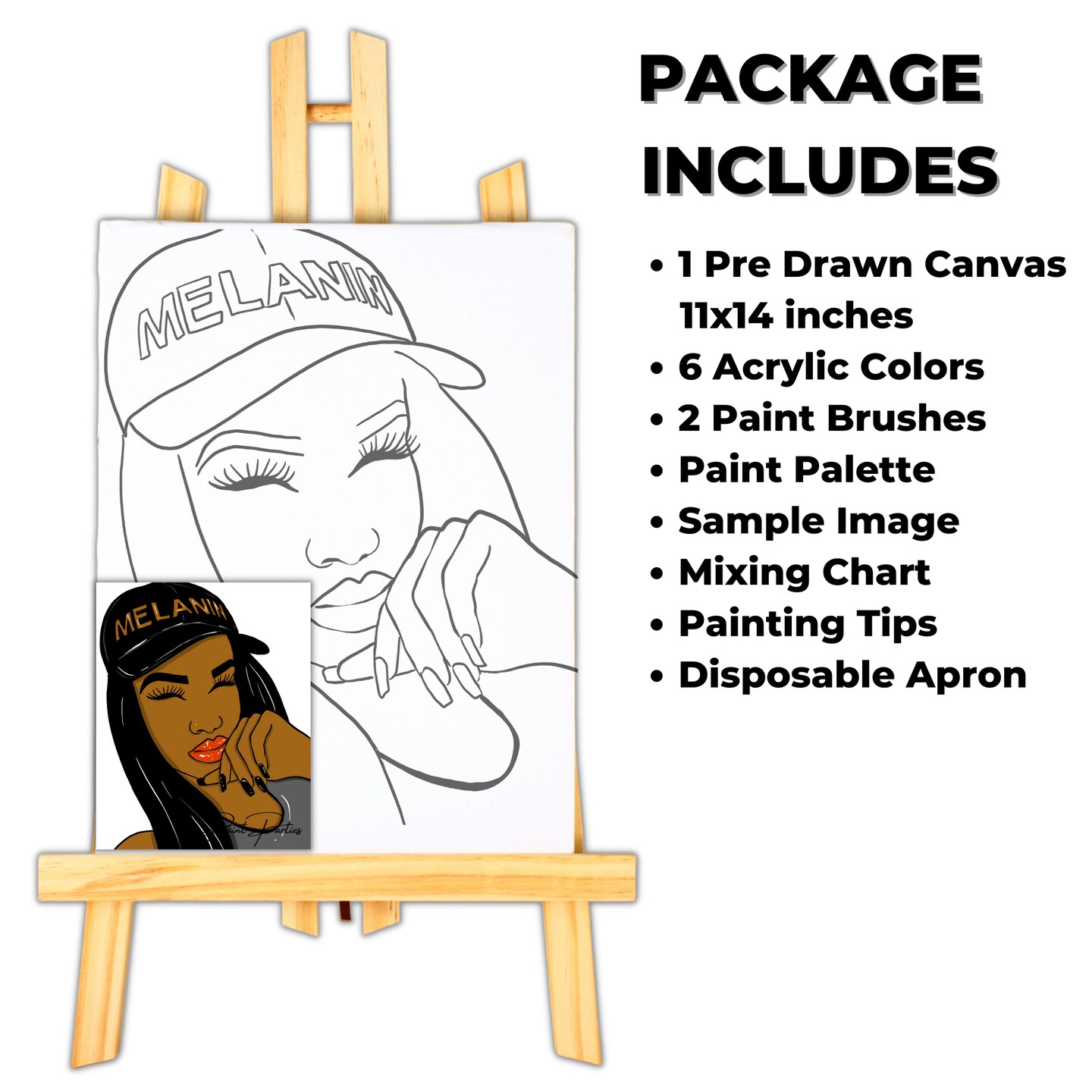 DIY Paint Party Kit - 11x14 Canvas - Dope Lips – Shades of My Melanin