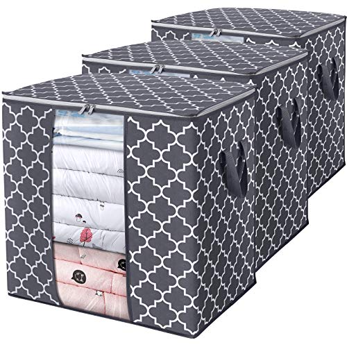 Foldable Blanket Storage Bags with Clear Window for Clothes