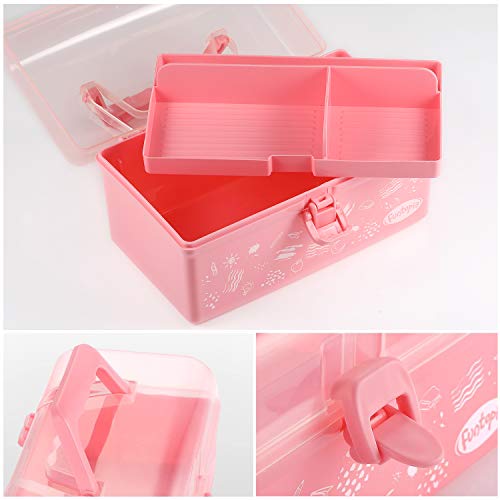 Funtopia Plastic Art Box for Kids, Multi-Purpose Portable Storage  Box/Sewing Box/Tool Box for Kids' Toys, Craft and Art Supply, School  Supply, Office Supply - Pink