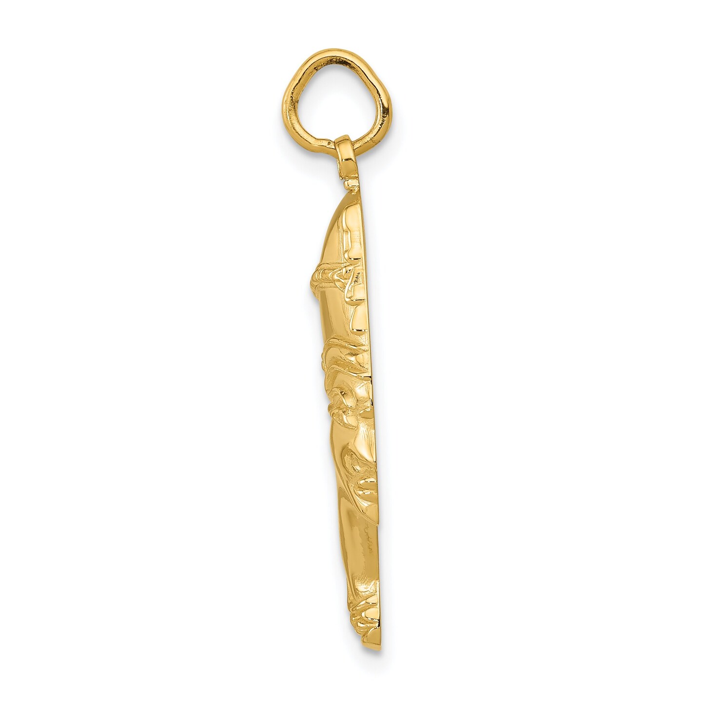 14K Gold Nefertiti Charm Pendant Jewelry 30.5 x 16 mm