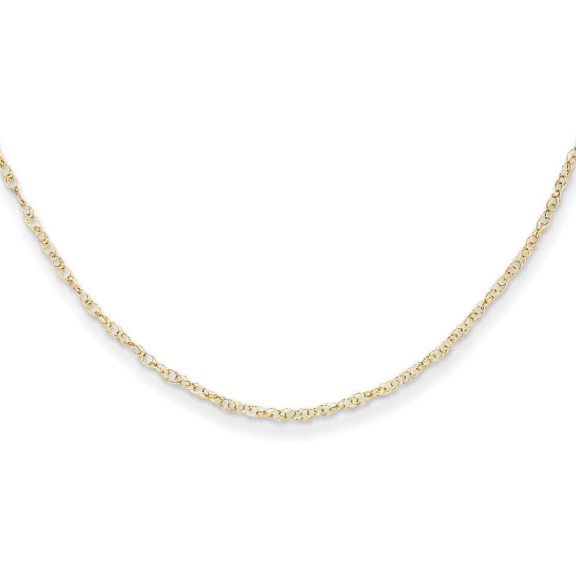 14K Gold Rope Chain Childrens Necklace Jewelry 13&#x22;