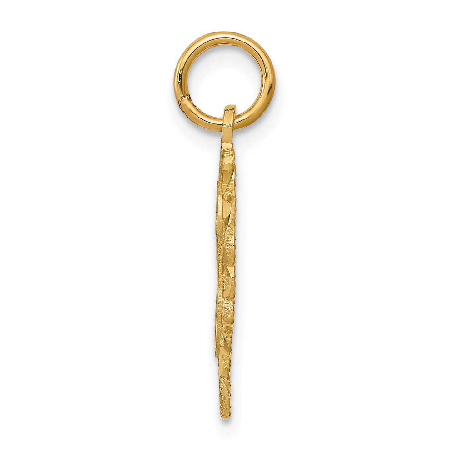 14K Gold Initial H Charm Jewelry FindingKing 23mm x 15mm