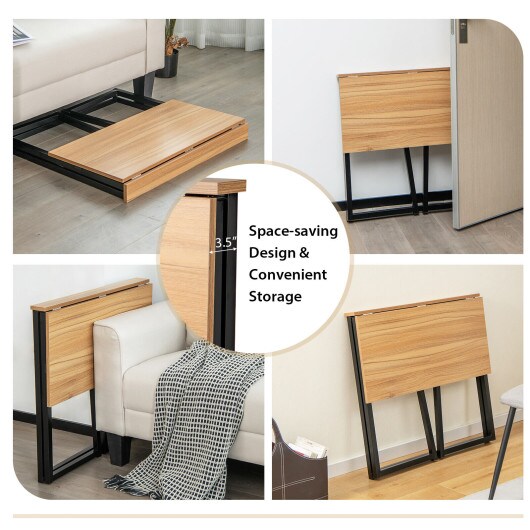 31 Inch Space-saving Folding Computer Desk for Home Office