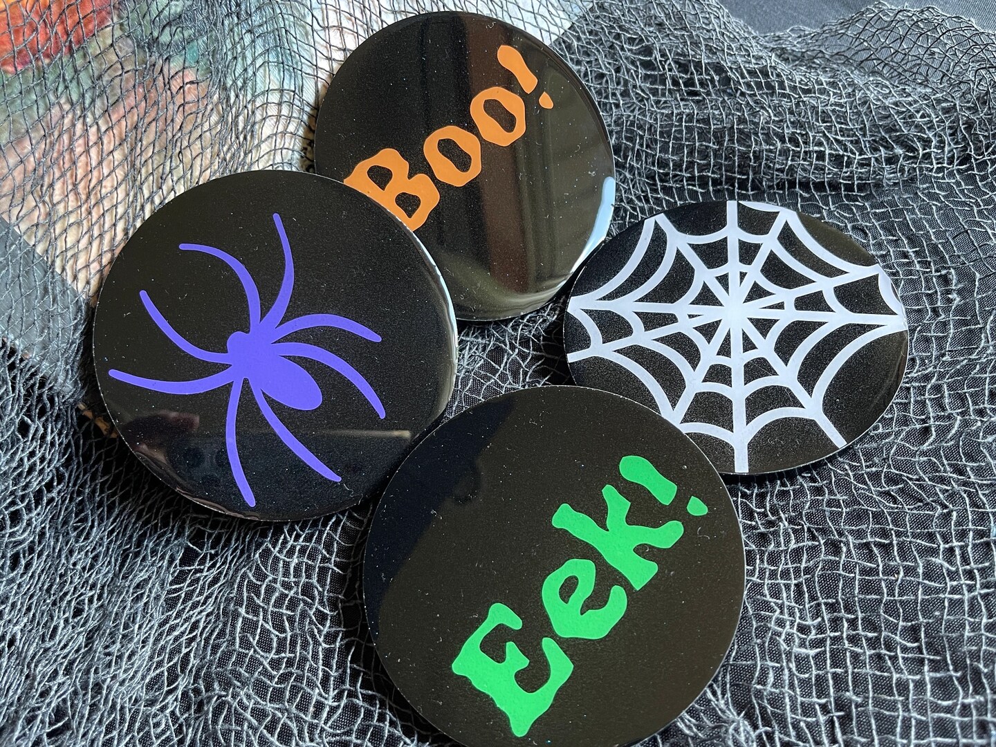 Handmade Halloween Coasters, Halloween Coaster Set, Resin Halloween  Coasters, Halloween Decor