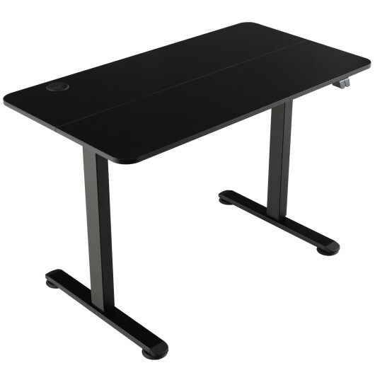 45.5 Inch Electric Height Adjustable Standing Desk with 2-Button Controller and Metal Frame