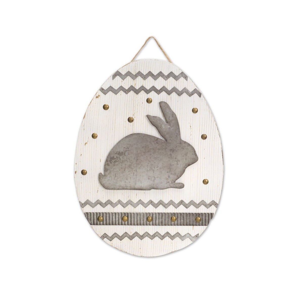 Melrose Set of 2 Easter Egg Rabbit Wall Plaque 15&#x201D;