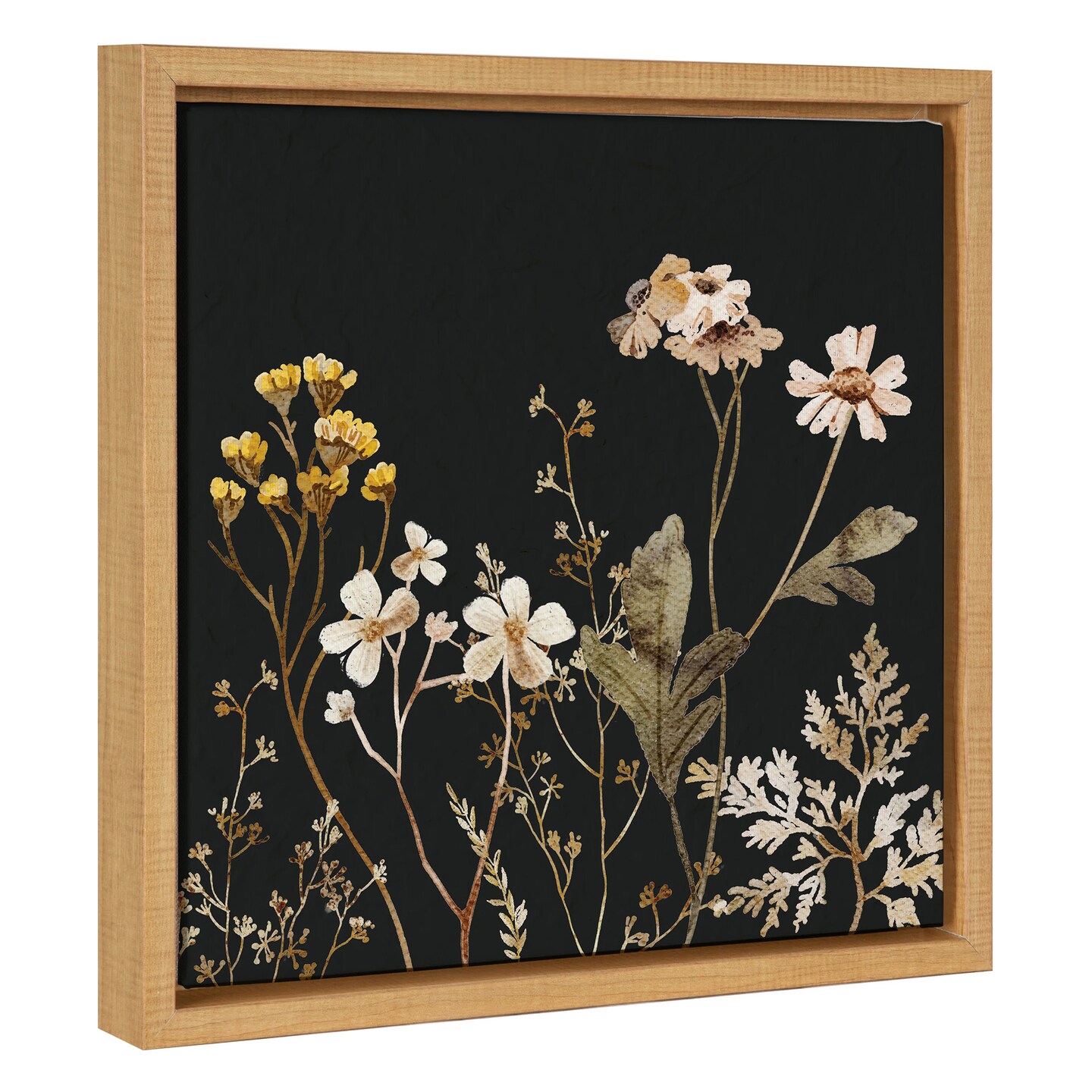 Floral Art Framed Canvas Wall D&#xE9;cor 14x14 Framed Canvas