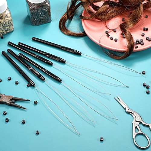 10pcs bead threader for hair extensions Hair Tools Needle Threader Hair  Styling 