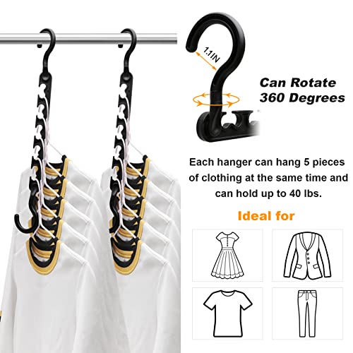 8-Pack-Closet-Organizers-and-Storage,Clothes-Organizer-Hangers for Heavy Clothes Sturdy Home Closet Organization and Storage,College-Dorm-Room-Essentials for Girls,Closet-Storage-Space-Saving-Hangers