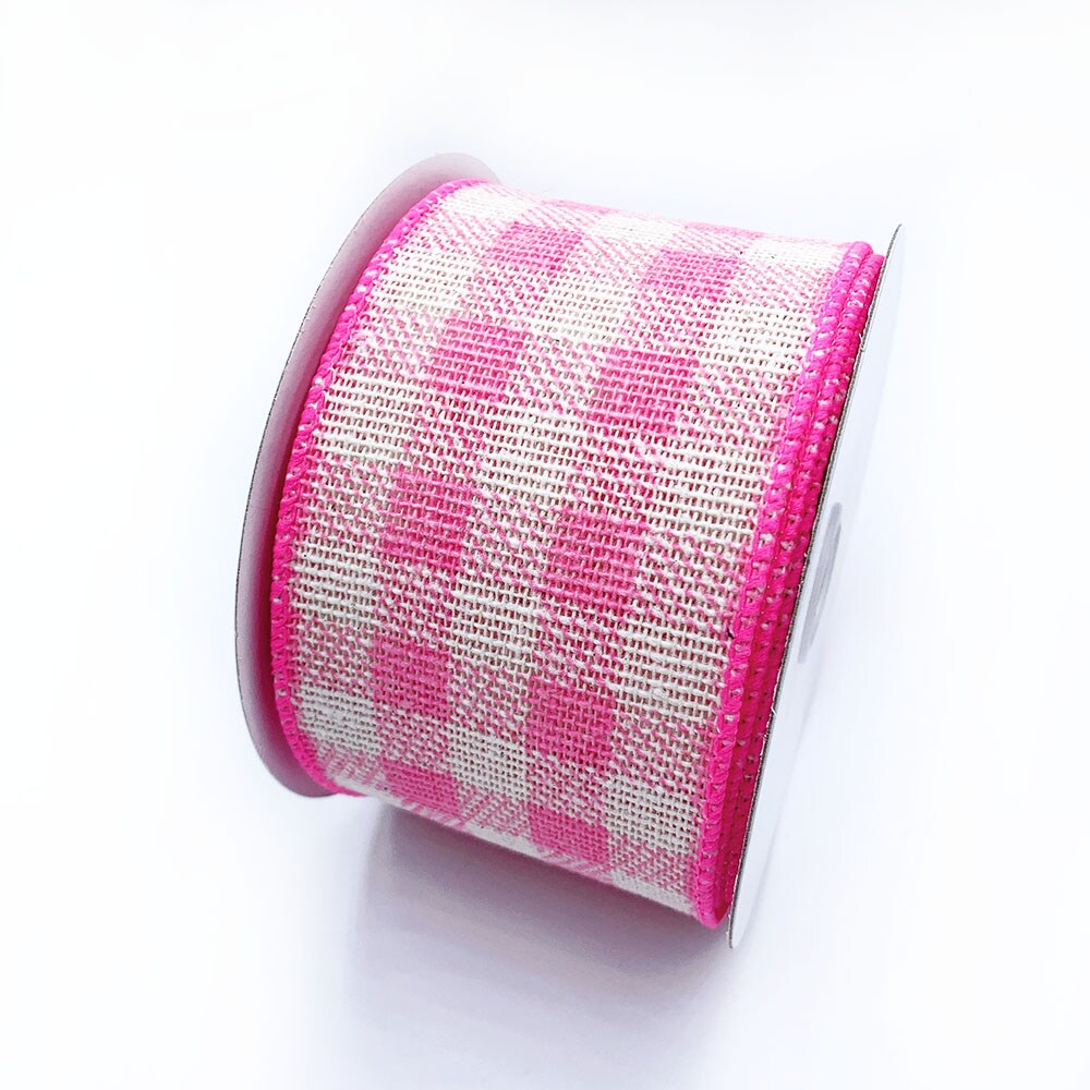 Designer&#x27;s Shop Holiday Buffalo Plaid wired edge ribbons 2.5&#x22; x 10 yards