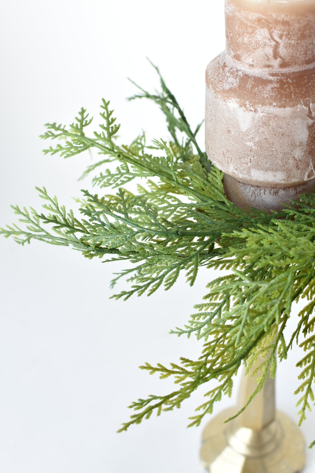 14&#x22; Faux Cedar Candle Ring (Fits up to a 3&#x22; Pillar Candle) CR1