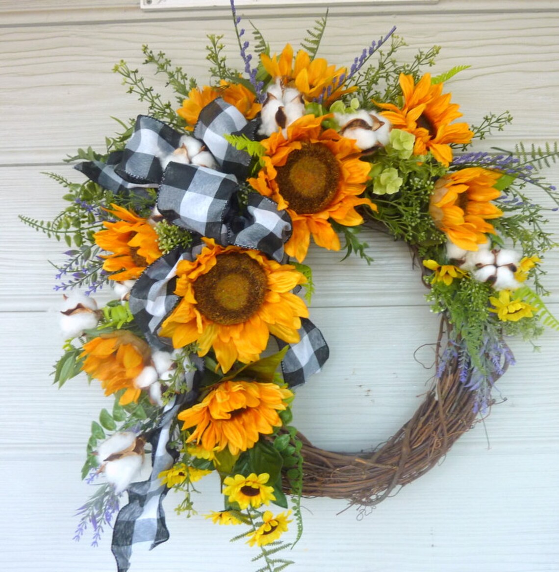 Sunflower hotsell Wreath Sunflower Front Door Wreath