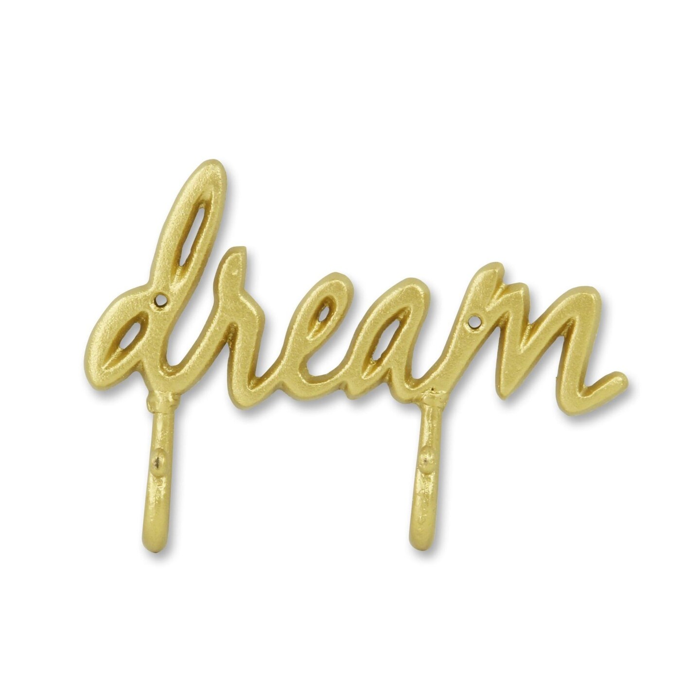 Contemporary Home Living 8&#x22; Gold Dream 2 Hook Contemporary Coat Hangers