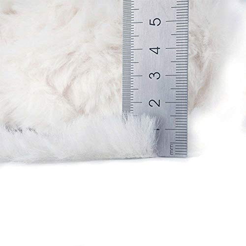 NICEEC 2 Skeins Super Soft Fur Yarn Chunky Fluffy Faux Fur Yarn Eyelash Yarn for Crochet Knit -Total Length 2×32m(2×35yds,50g×2)-Cream White