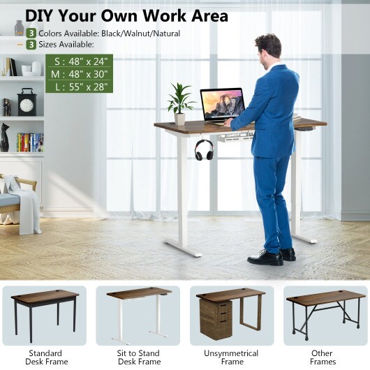 47" x 24" Universal Tabletop for Standard and Standing Desk Frame