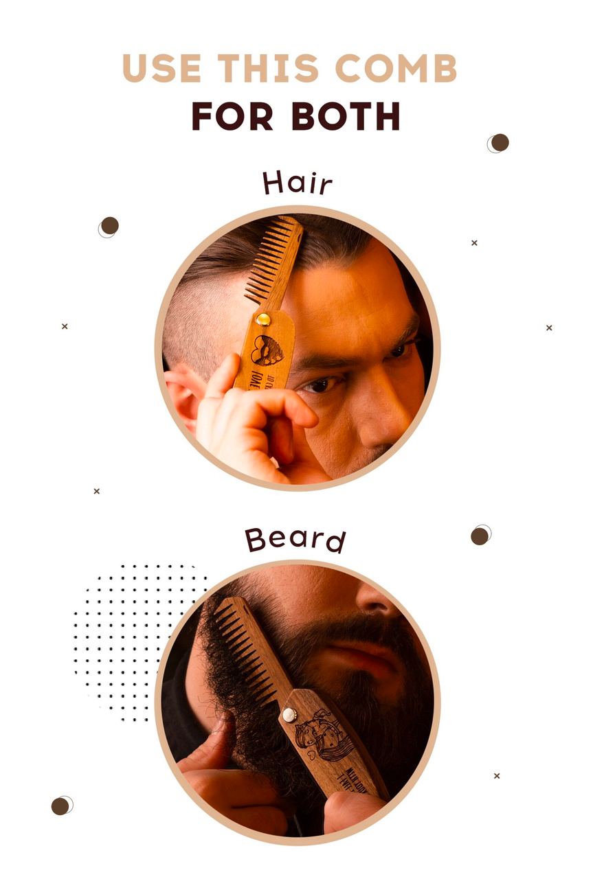Wooden Beard Comb, Christmas Gift for Men, Personalized Groomsmen Gifts