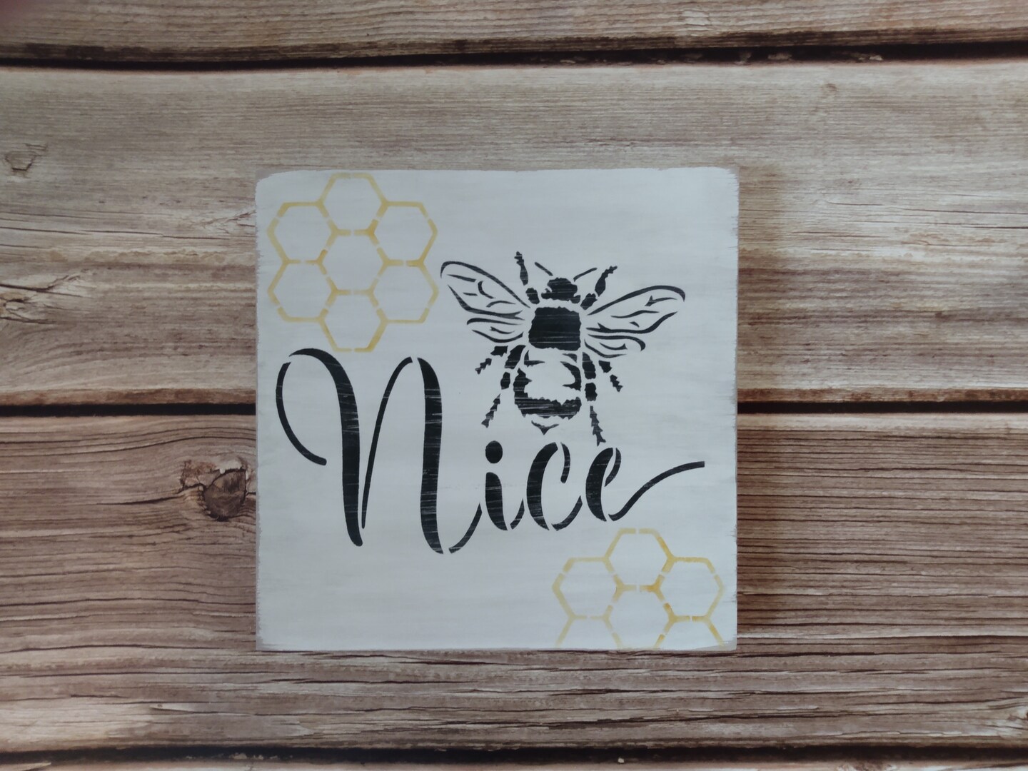 Bumble Bee Decor, Summer Table Decor, Kitchen Sign, Bee Nice Sign, Spring  Decor, Farmhouse Kitchen Decor, Rustic Home Decor