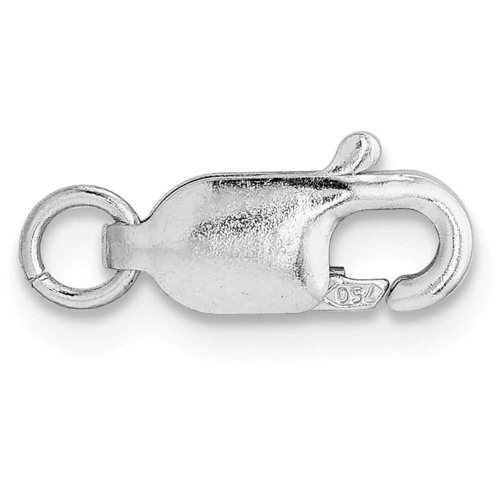 18K White Gold Lobster Clasp W/Jump Ring (9.40Mm To 15.60Mm)