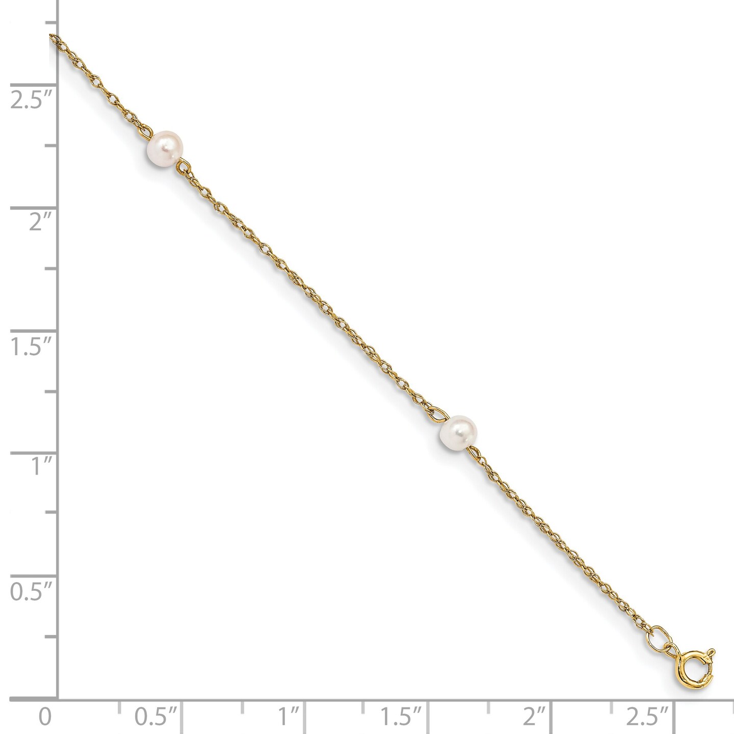 14K Gold Cultured Pearl Bracelet Childrens Jewelry 6&#x22;