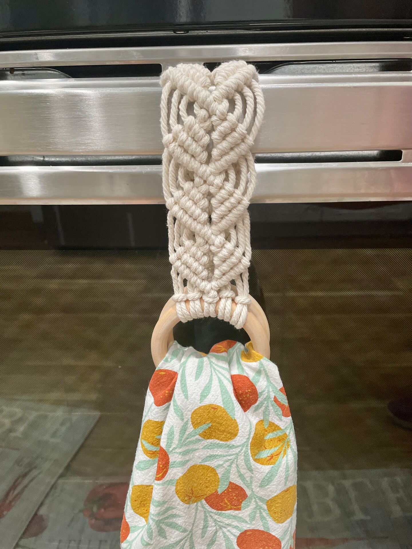 Macrame Paper Towel Hanger