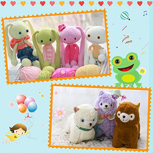 16 Pairs Glass Colorful Safety Eyes for Stuffed Plush Doll with Washer  Craft DIY Repair Teddy Bear Amigurumi Crochet Toy 14mm