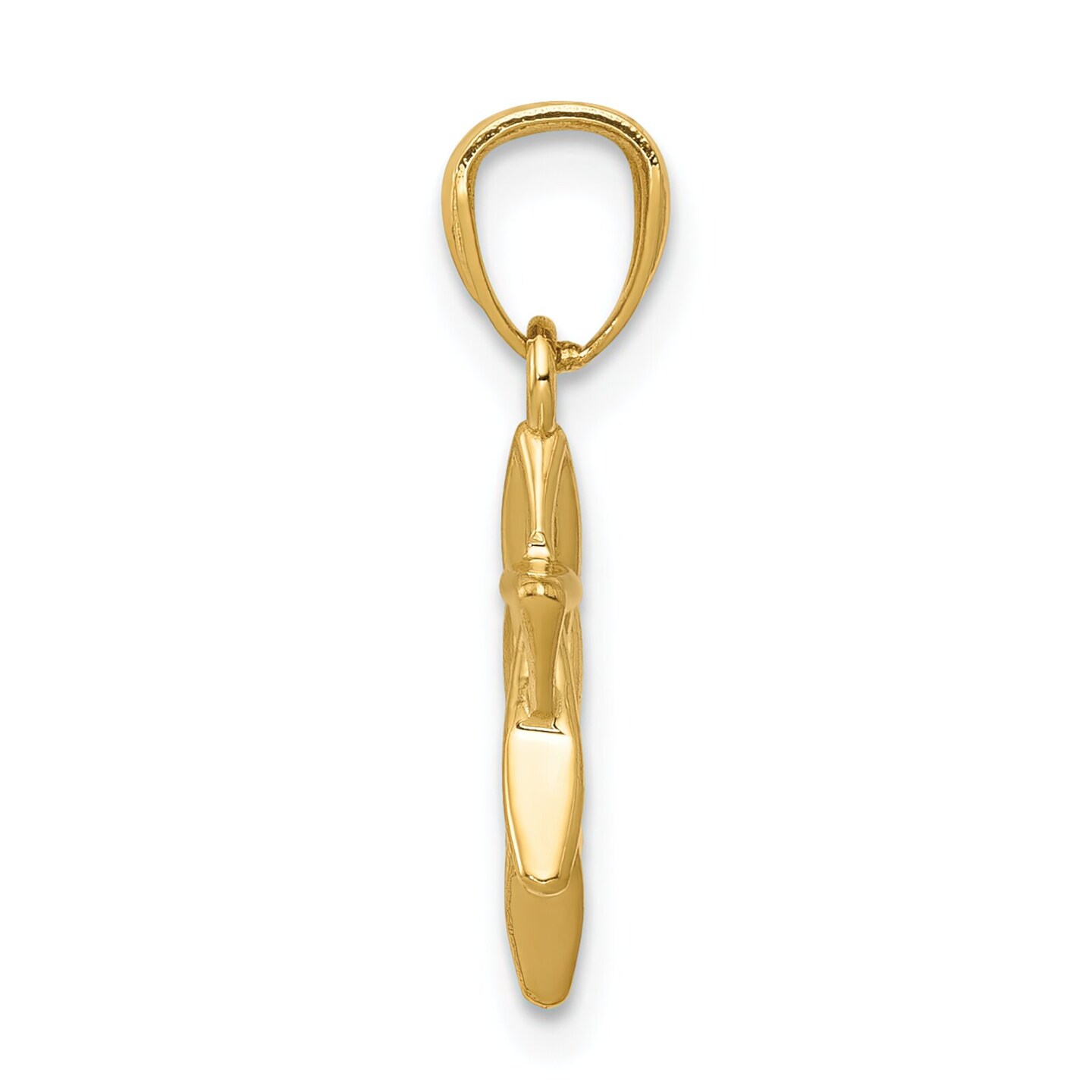 14K Yellow Gold Star of David Pendant Charm Jewelry 20mm x 12mm