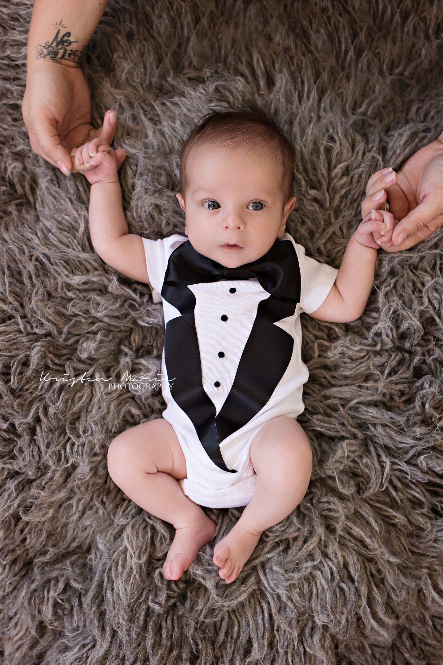 Handmade Black and White shops Baby Boy Tuxedo Costume