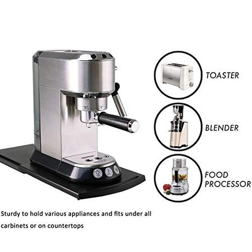 Handy Sliding Tray Sliding Tray Mat for Coffee Maker,Kitchen Appliance Moving Caddy,Countertop Stoage for Air Fryer, Blender, Stand Mixer,Food Processors,2 Sets