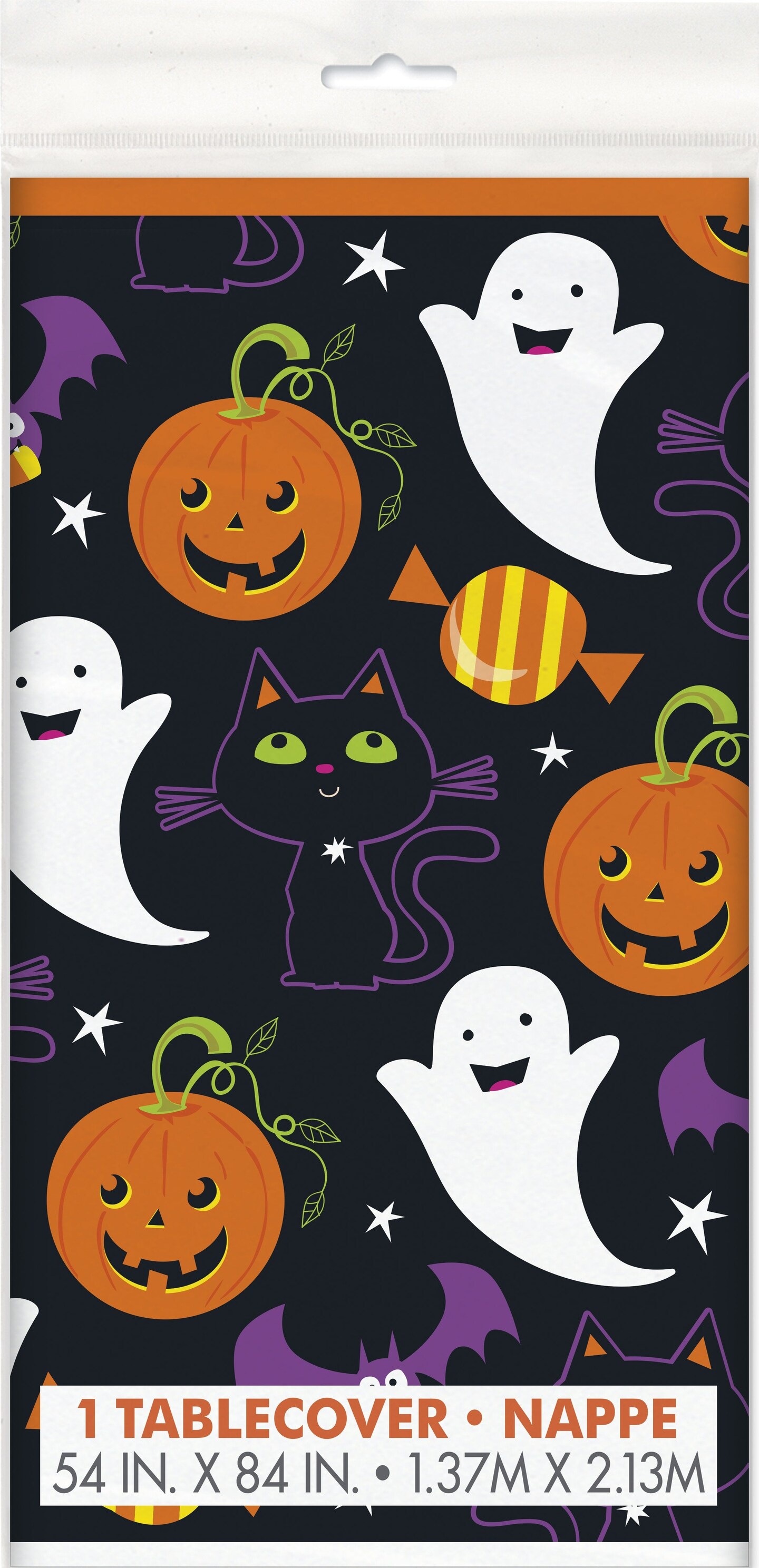 Unique - - Unique Industries Pumpkin Orange Solid Rectangular Plastic Table Cover (54" X 108") 1 Count - Elegant Design & Premium Quality, Ideal For Parties, Events & Everyday Use
