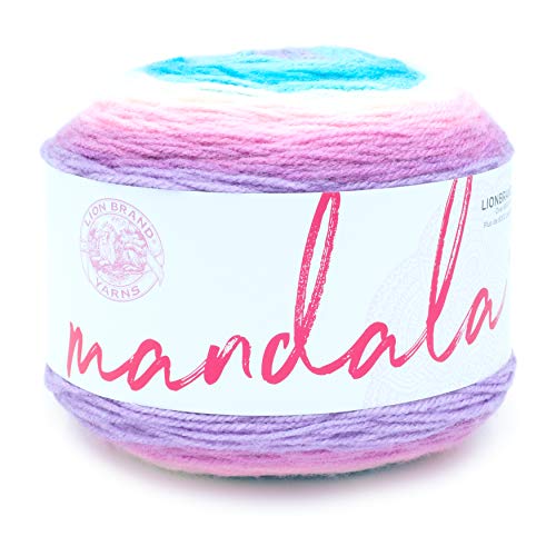 Lion Brand Yarn Mandala Yarn, Multicolor Yarn for Crocheting and Knitting,  Craft Yarn, Liger, 1770 Foot (Pack of 1)