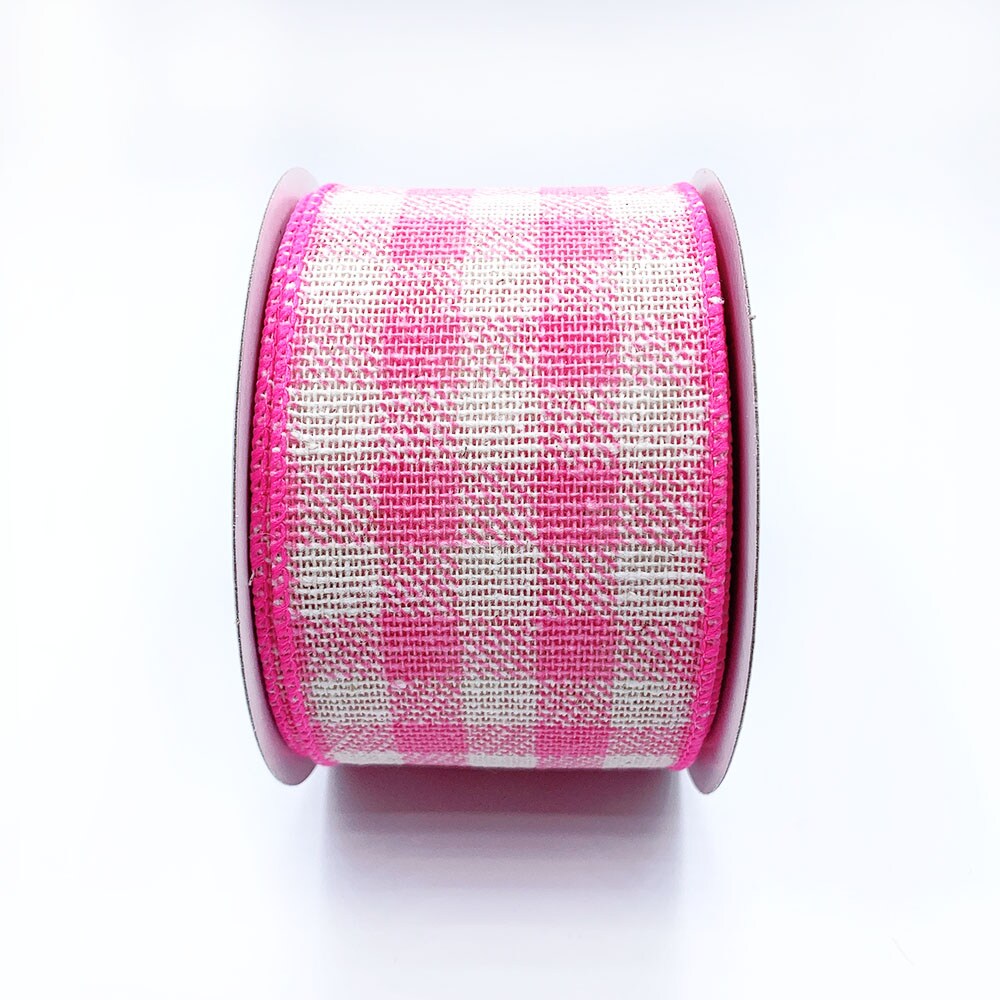 Designer&#x27;s Shop Holiday Buffalo Plaid wired edge ribbons 2.5&#x22; x 10 yards