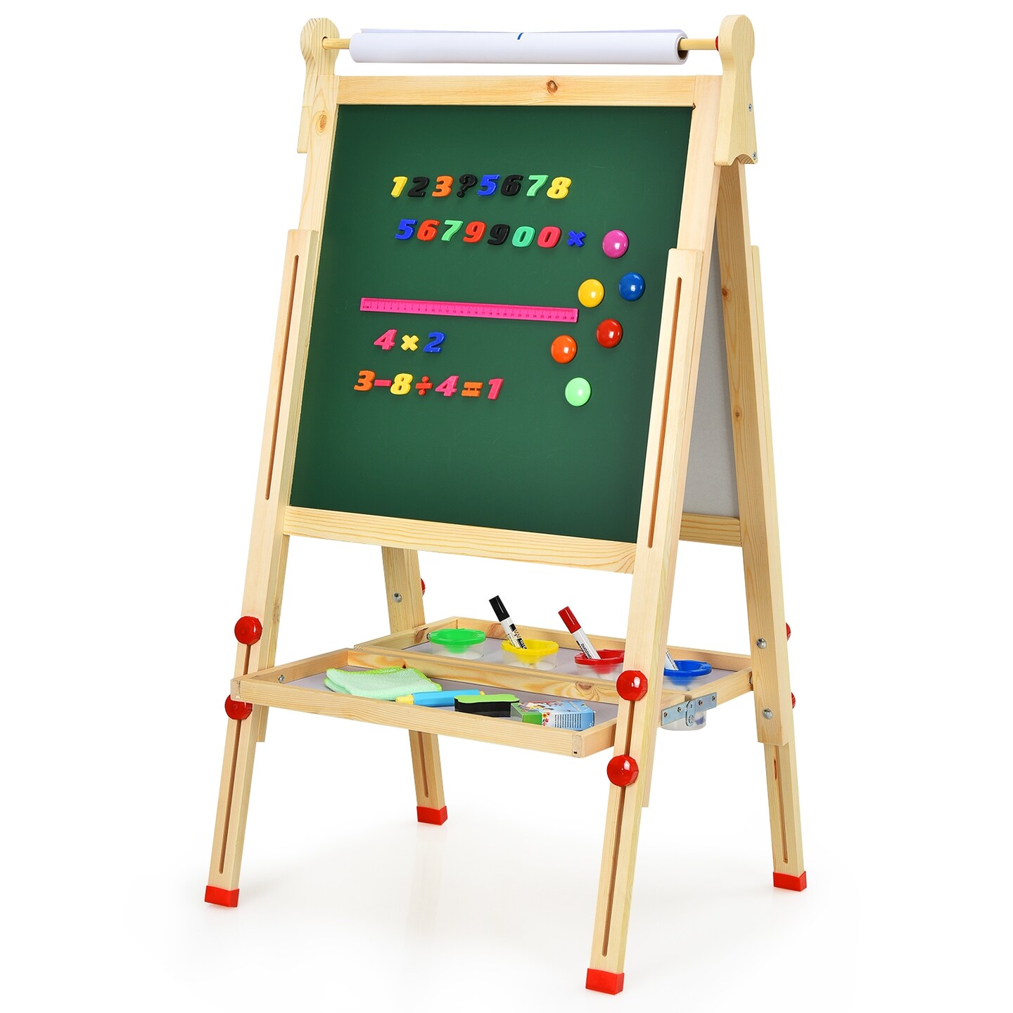 All-in-One Double-Sided Art Easel with Paper Roll and Accessories