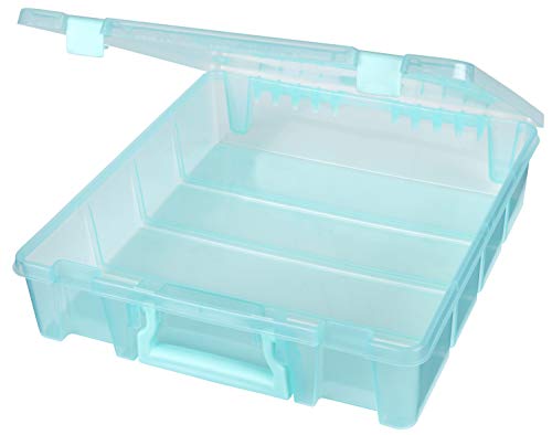 ArtBin 6955AA Super Satchel 1-Compartment Box, Art &#x26; Craft Organizer, 1-Pack, Translucent Aqua