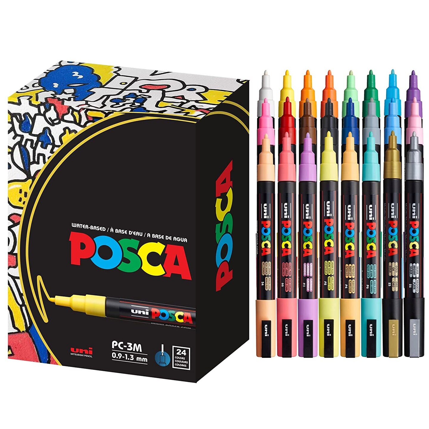 POSCA Desk Set Art Paint Marker Pens Various Colours Christmas Gift Art Sets  Drawing, Canvas, Metal, Terracotta, Paper, Wood Markers 