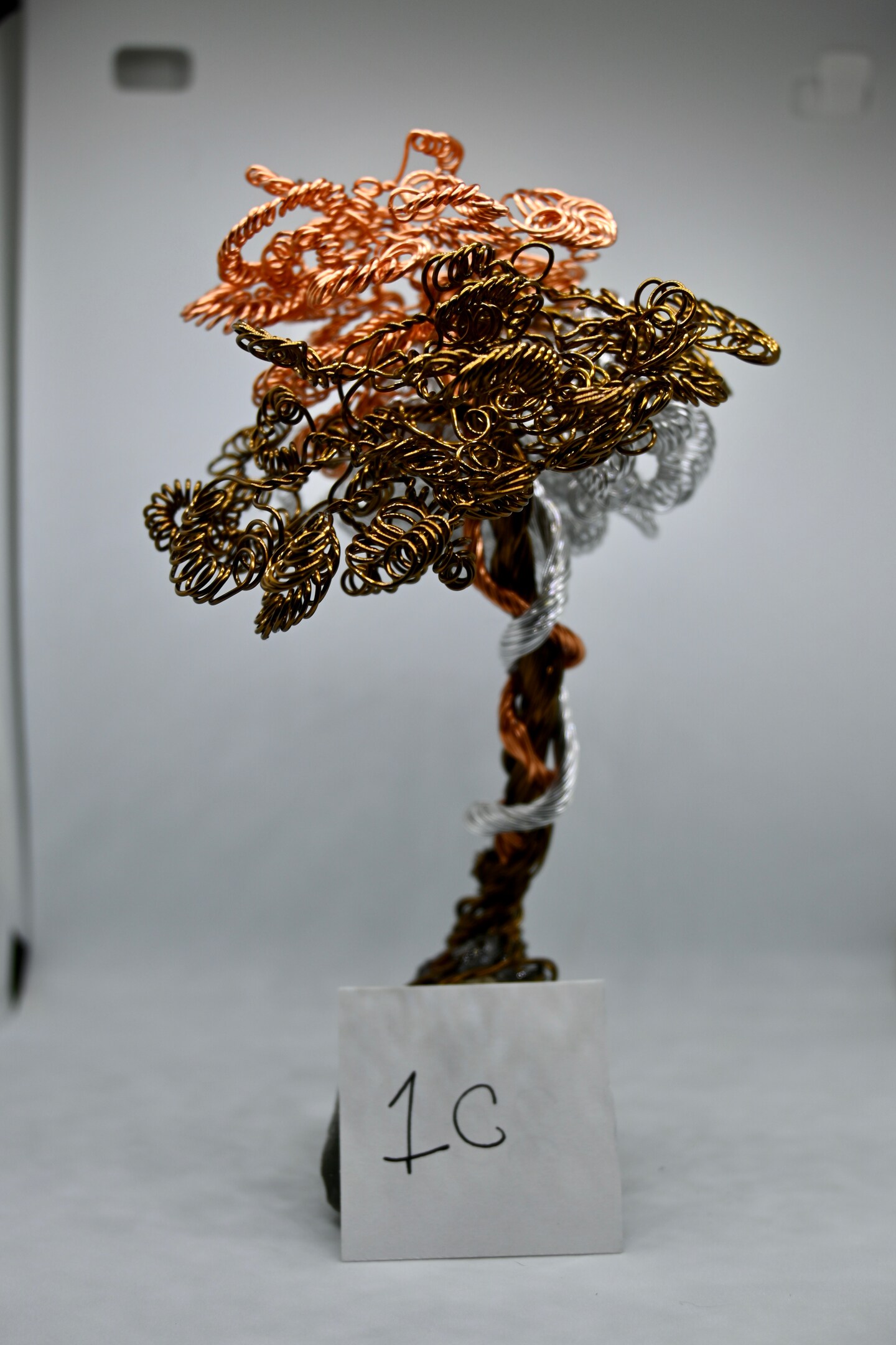 Tricolor Wire Tree. Made with Copper, Silver and Bronze colored