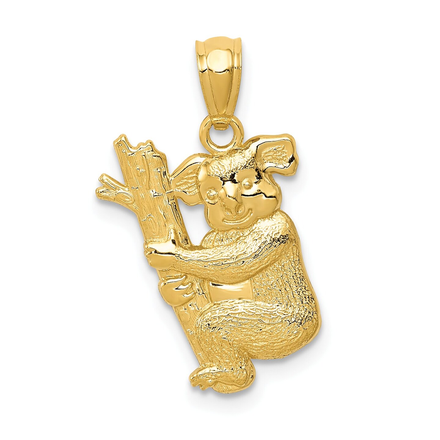 14K Gold Koala Pendant Charm Jewelry 17 x 12 mm