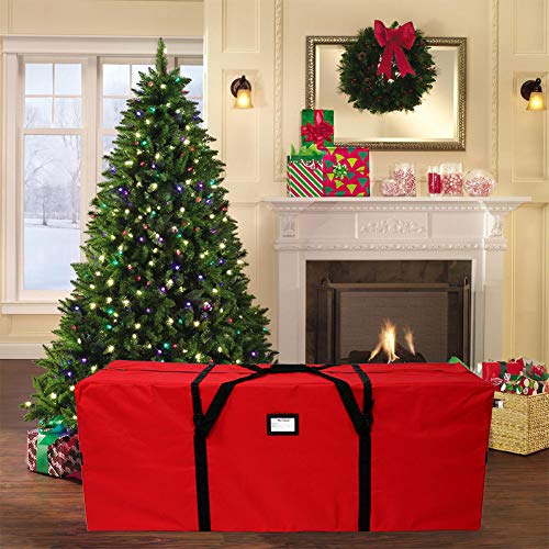 Christmas Tree Storage Bag Extra Large Christmas Storage Containers, Fits Up to 7.5 Ft Artificial Trees Heavy Duty 600D Oxford Xmas Holiday Tree Bag with Dual Zipper (50&#x201D; X 20&#x201D; X 15&#x201D;)