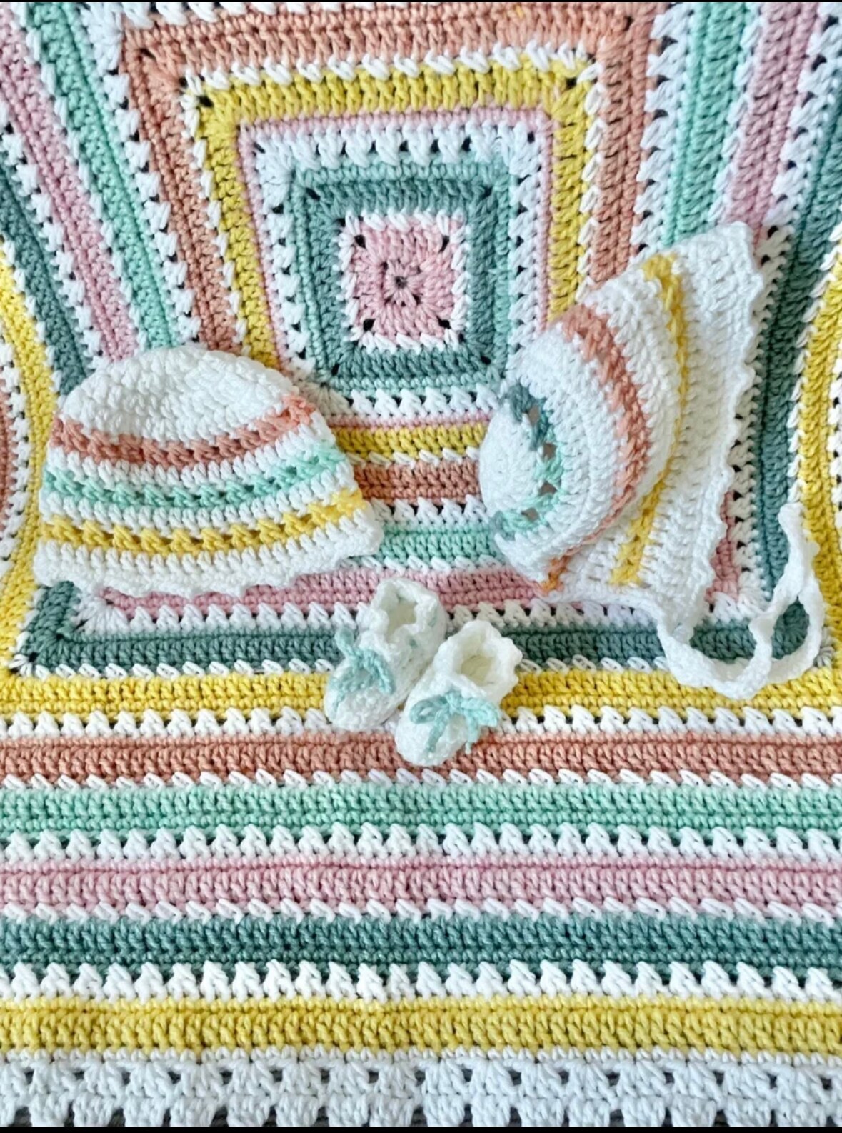 Baby blanket set crochet ready to ship MakerPlace by Michaels