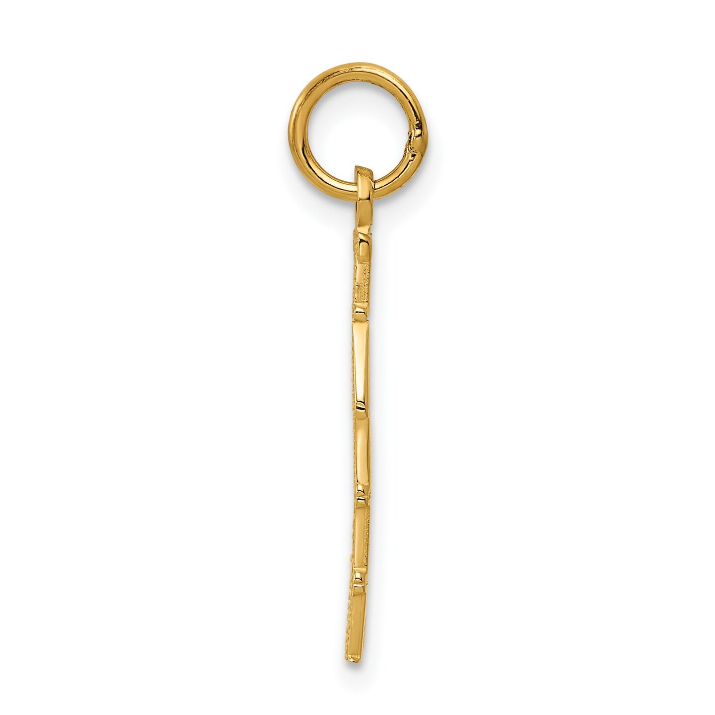 14K Yellow Gold Taken Charm Love Relationship Pendant Jewerly 23mm x 3mm