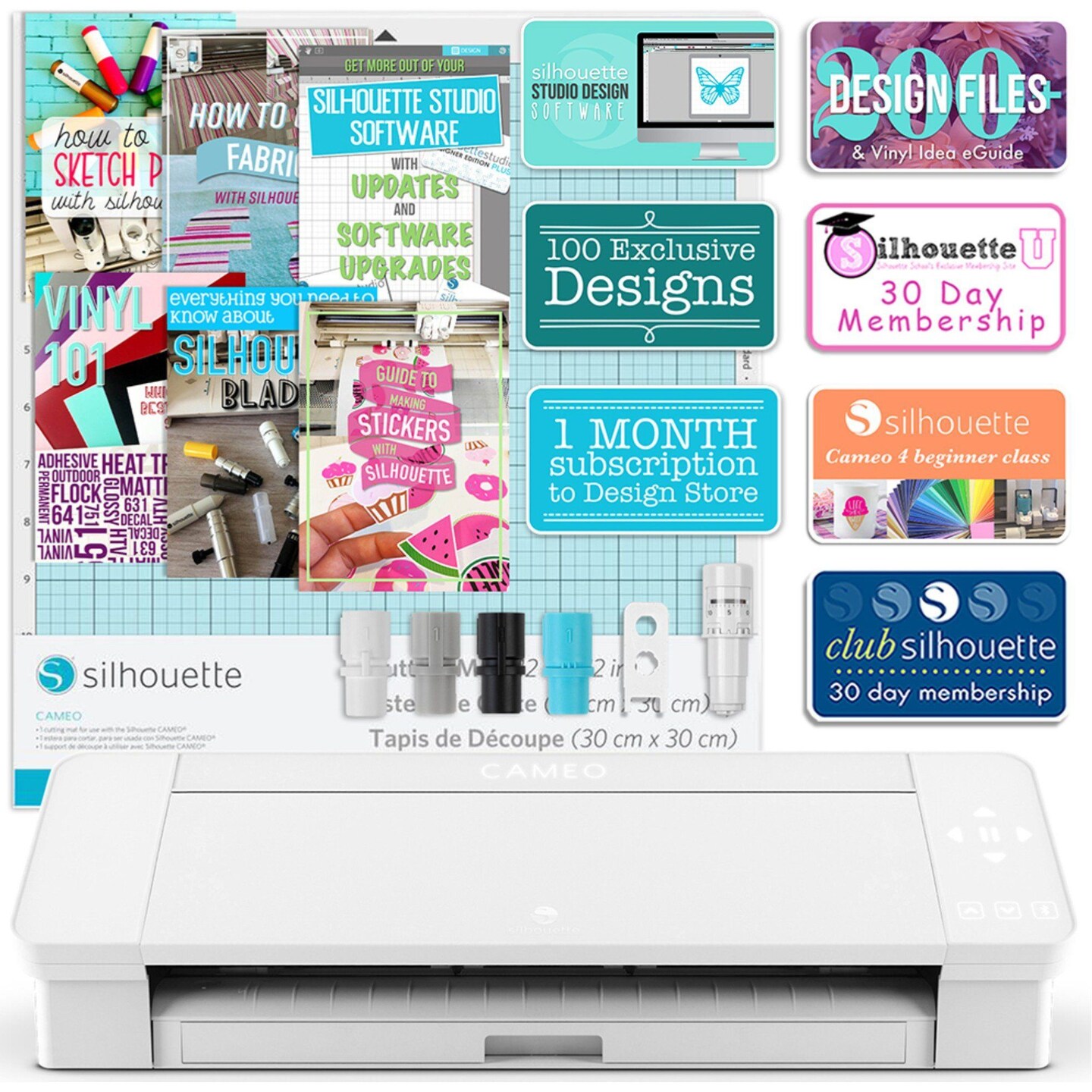 Bernette B70 Embroidery Machine & Silhouette Cameo 4 Combo Bundle