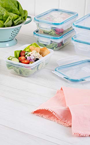 Snapware Total Solution 3-Cup Plastic Food Storage Container with Lid,  3-Cup Rectangular Meal Prep Container, Non-Toxic, BPA-Free Lid with 4  Locking