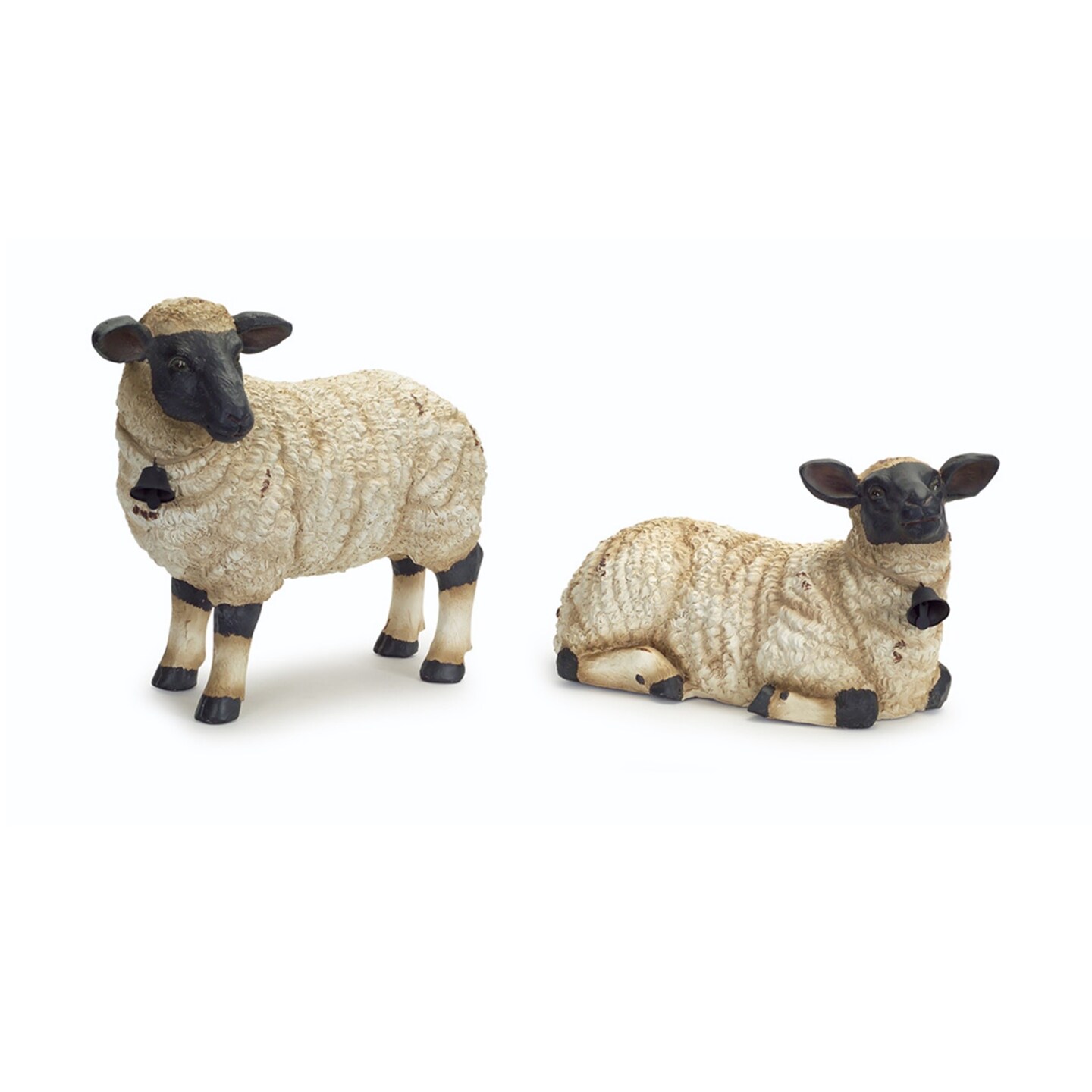 Melrose Set of 2 Farm Sheep Tabletop Figures 14.75&#x22;