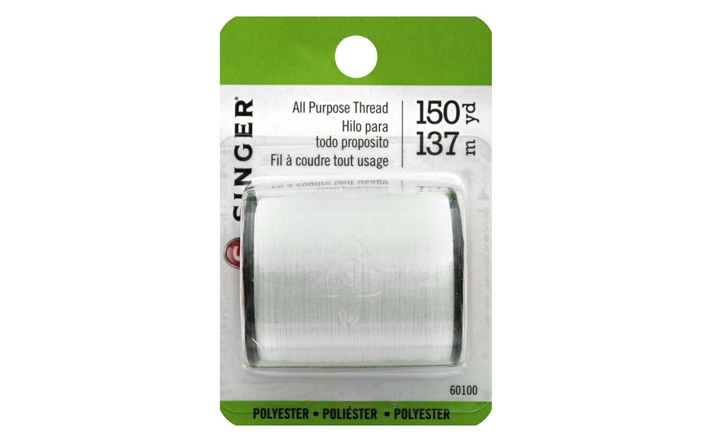 Singer Thread All Purpose Poly 150yd White