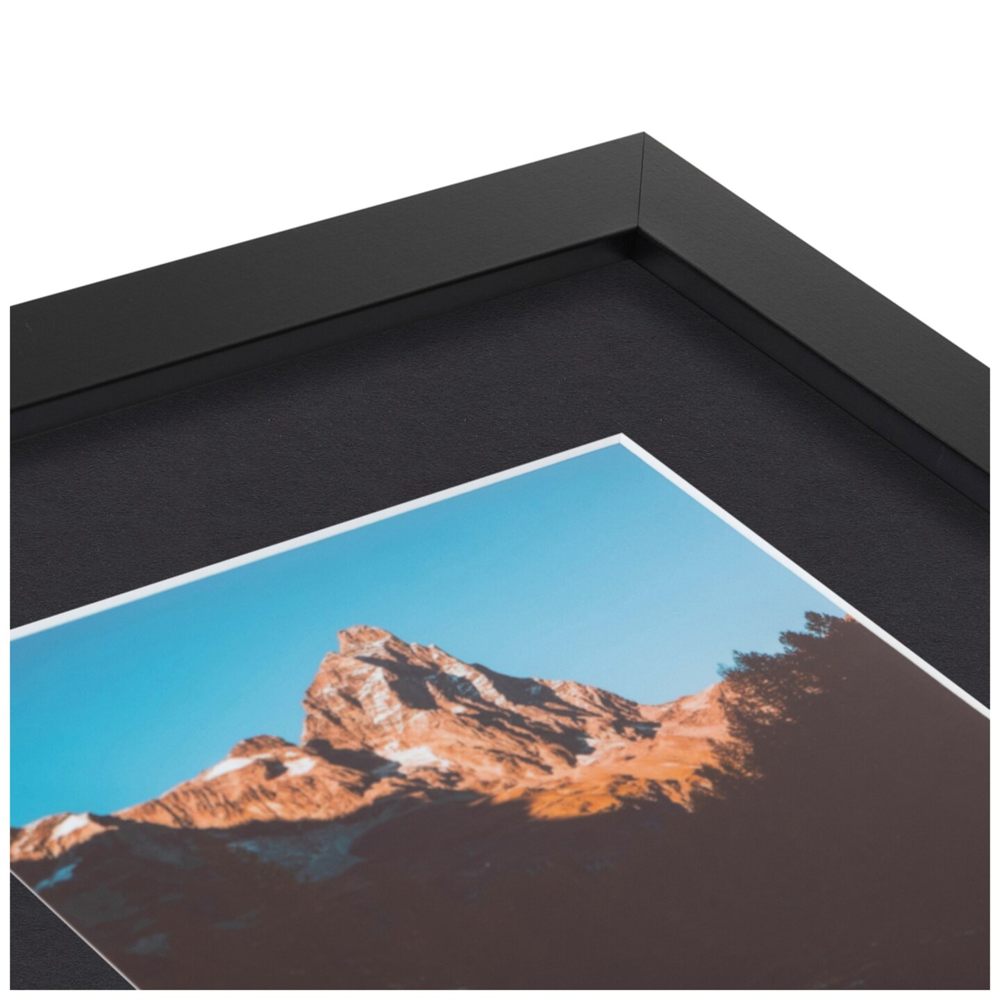 ArtToFrames Collage Photo Picture Frame with 4 - 5x7 inch Openings, Framed in Black with Over 62 Mat Color Options and Regular Glass (CSM-3926-2153)