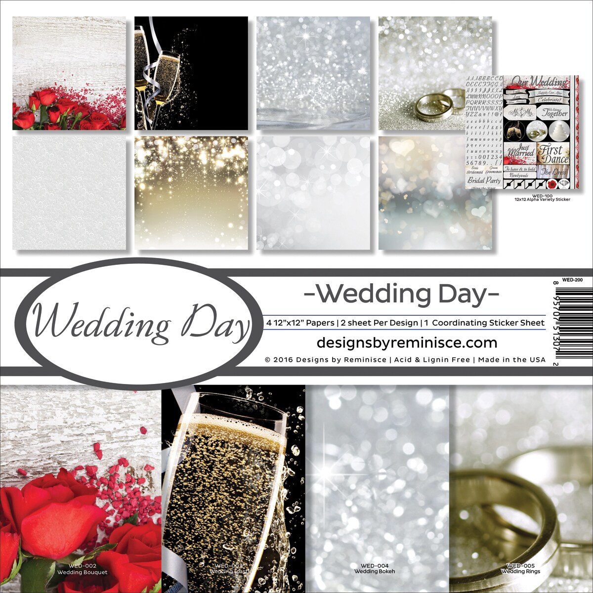 Reminisce Collection Kit 12&#x22;X12&#x22;-Wedding Day