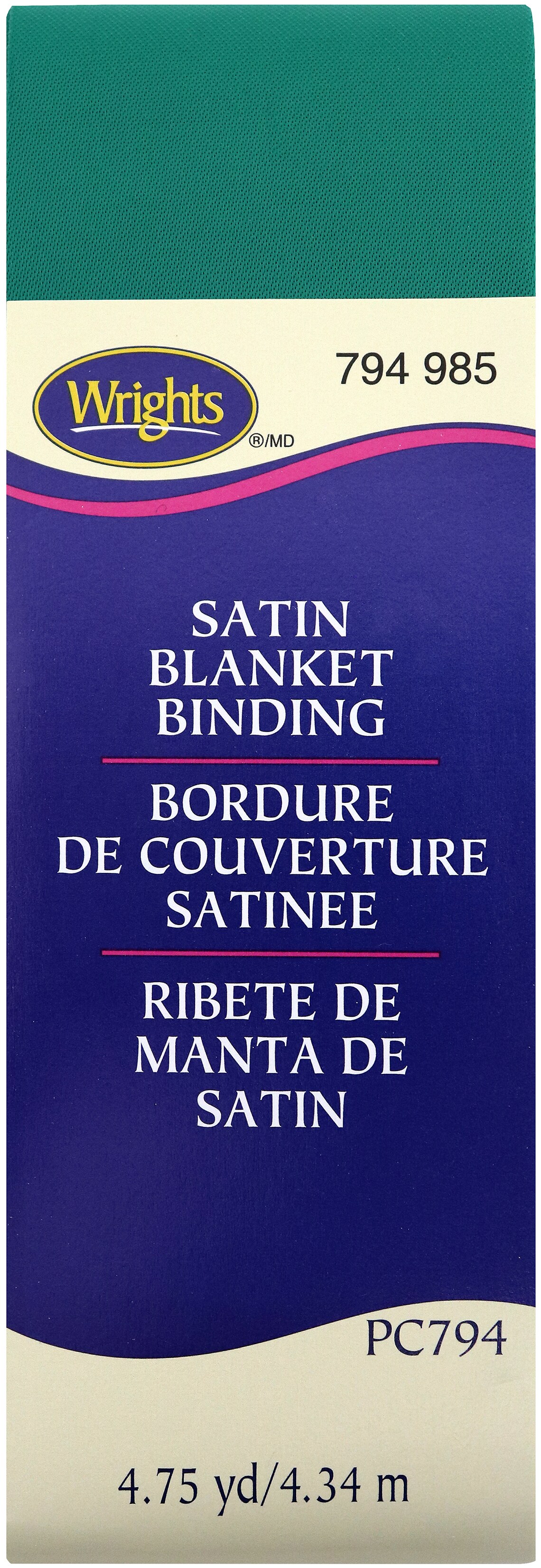 Wrights Single Fold Satin Blanket Binding 2"X4.75ydIrish Clover Michaels