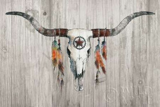 Longhorn on Wood Poster Print by Avery Tillmon - Item # VARPDX28452